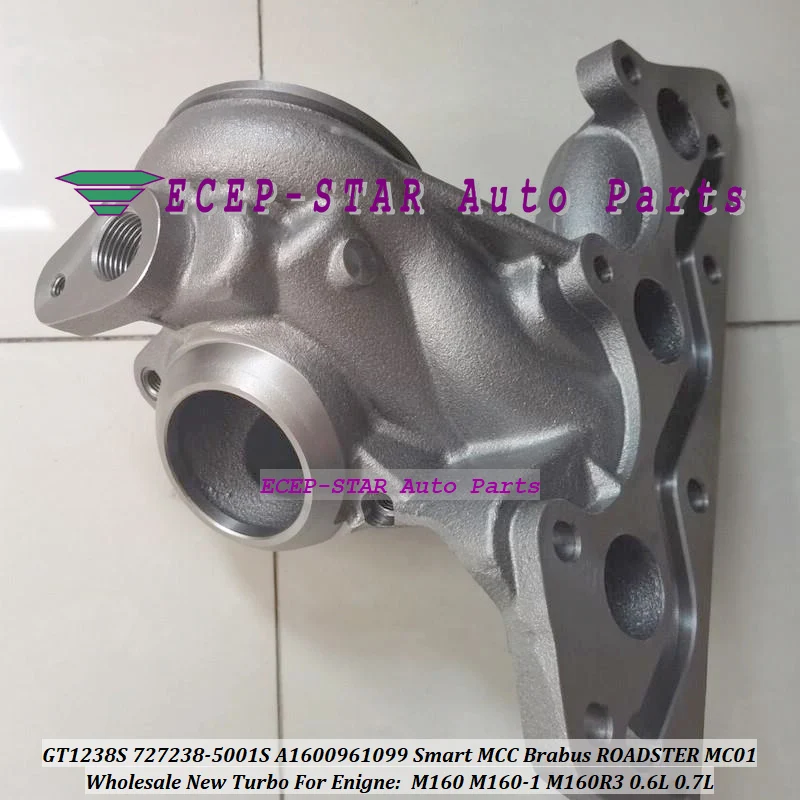 Turbine Housing GT1238S 727238 727238-5001S A1600961099 727238-0001 For Smart MCC Brabus Roadster MC01 2003- 0.7L M160-1 82HP