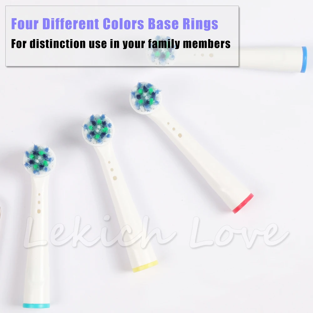 4 Pcs Toothbrush Heads for Oral B Toothbrush with 4 Pcs Toothbrush Head Covers Fit for Oral B Cross Action Toothbrush Heads