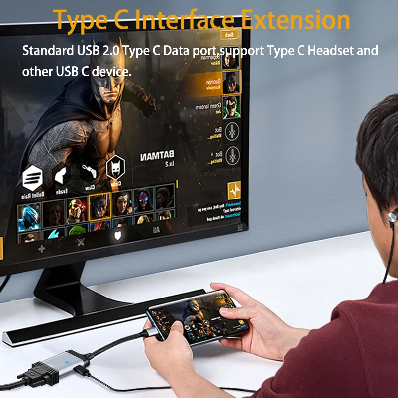 Mini adaptador dp rj45 4k 60hz tipo-c conversor de vídeo com pd 100w para hdmi-compatível vga dp para macbook air pro switch