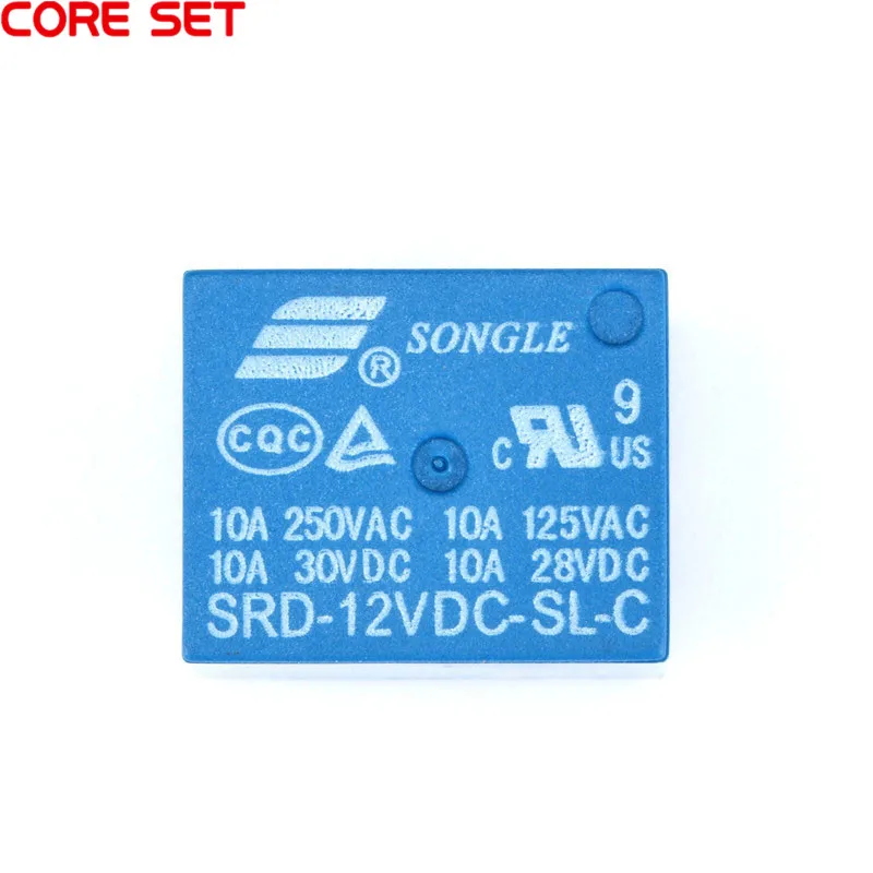 5pcs 5 Pins SRD-05VDC-SL-C SRD-12VDC-SL-A SRD-24VDC-SL-C  5V 12V 24V 10A 250VAC Power Relay PCB 4Pin 5Pin Type T73-5V 10A 125VAC