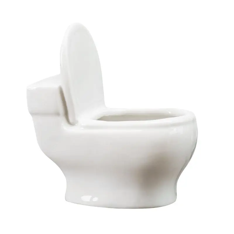 

Creative Mini Toilet Shape Fleshy Ceramic Flowerpot Garden Home Decor Flower Pot