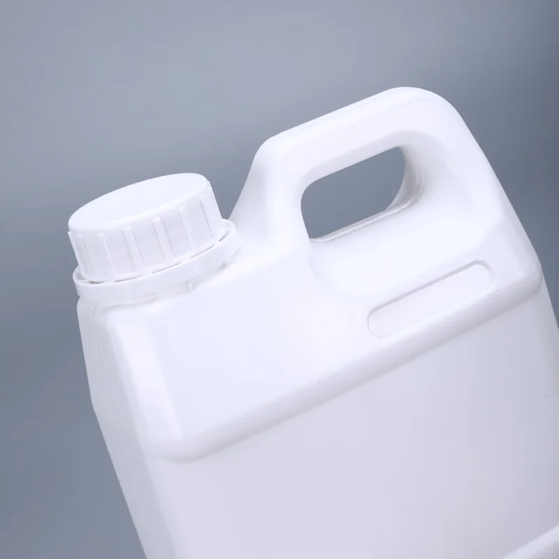 Empty 4L Square Plastic Jerry can Food Grade HDPE Material Lotion Shampoo Refillable Bottle Storage Container