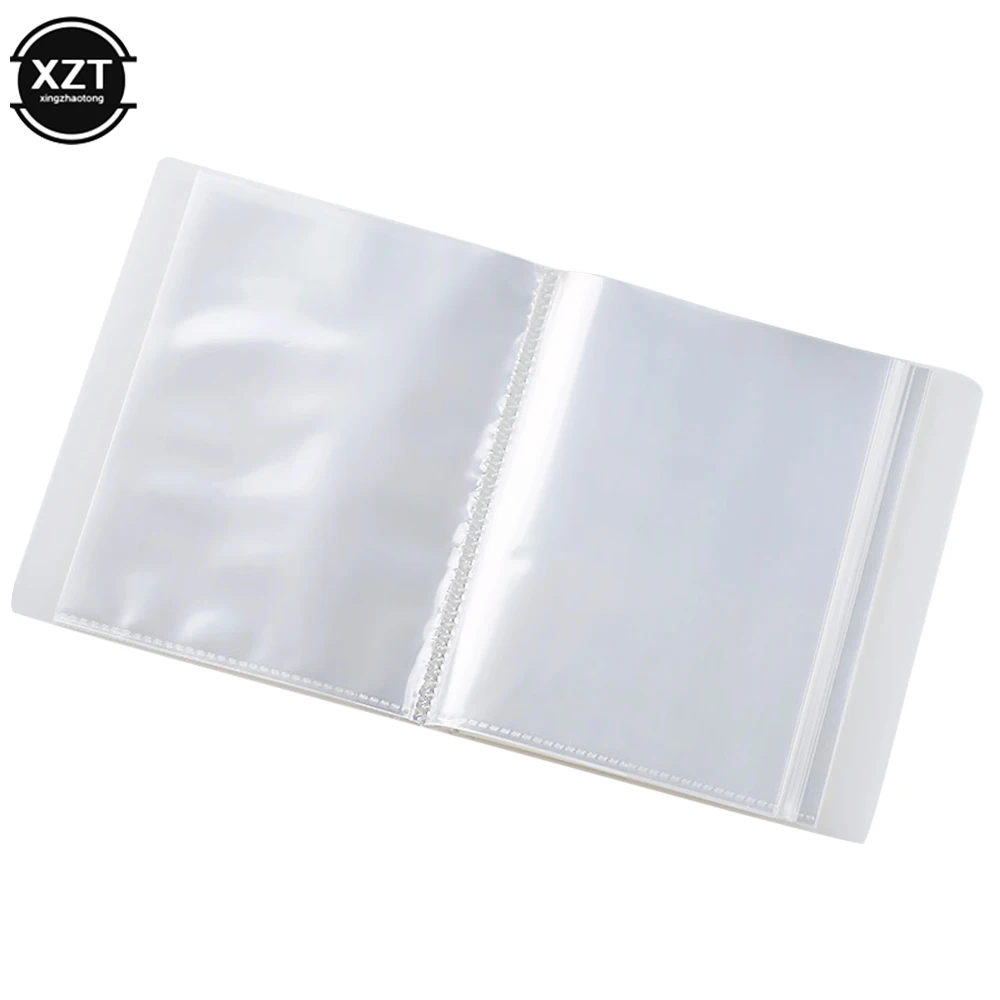 40 หน้า A6 โปสการ์ดกระเป๋าหนังสือโปร่งใสหน้าแรกอัลบั้มภาพใบแจ้งหนี้ Memo กระดาษการ์ดคอลเลกชันกรณีเก็บ