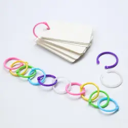 30Pcs Kunststoff Lose Blatt Bindung Ringe Candy Farbe Spule Binder Hoop Halter Werkzeug