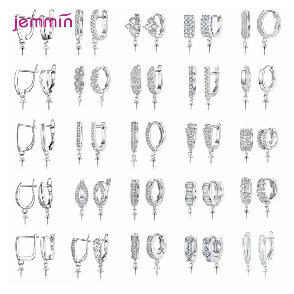 Latest Earring Making Material Supplies Fastener Hooks Accessories for Fashion Cubic Zircon Dangle Earrings Handmade DIY