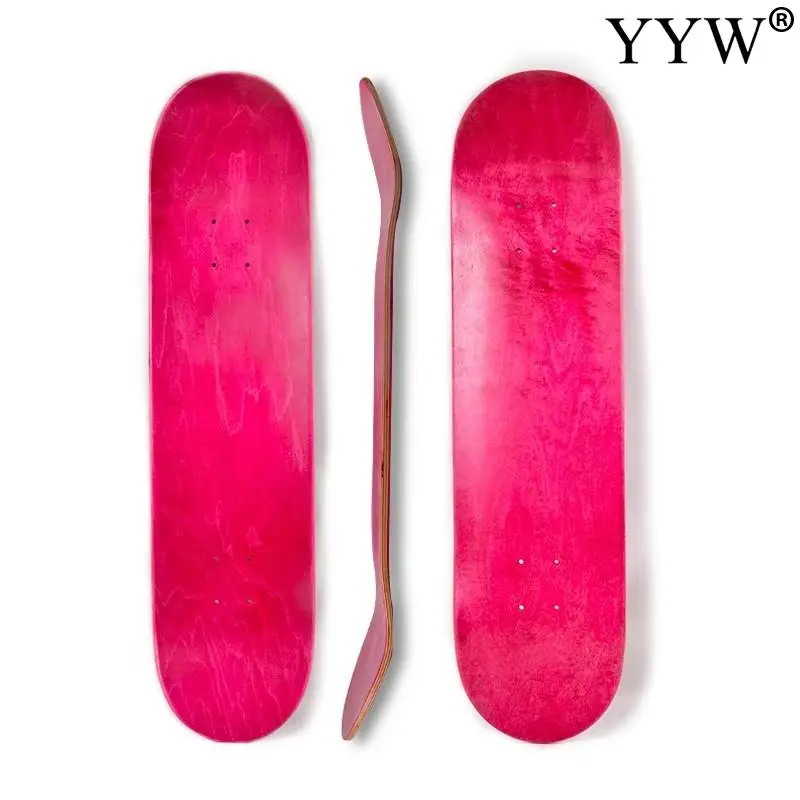 1 Piece Skateboard Deck Wood 7 Plies Wood Double Kicktail Rocker Colorful Acccessories Outdoor Blank 80x20 cm 8 Inch Skate Board