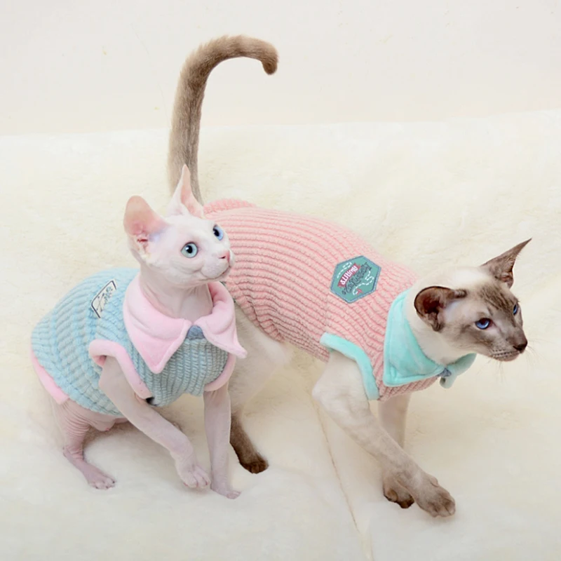 Sleeveless Vest for Pets, Sphinx Cat Clothes, Pet Clothes for Small Dog, Winter Clothing