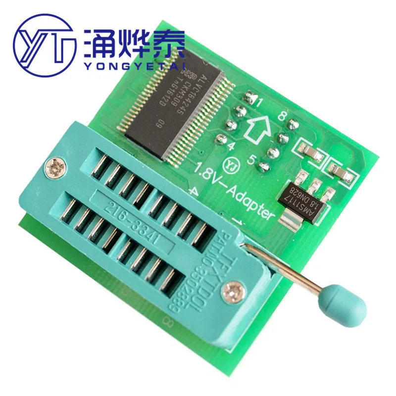 

YYT 1PCS 1.8V conversion seat SPI flash memory SOP8 DIP8 conversion flat motherboard MX25 W25 1.8V adapter board