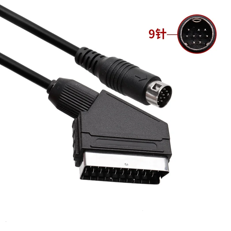 10Pcs RGB Scart Lead Cable PAL Version for Sega Mega Drive 2 for Sega Saturn for Xbox for Ps2 for N64 for