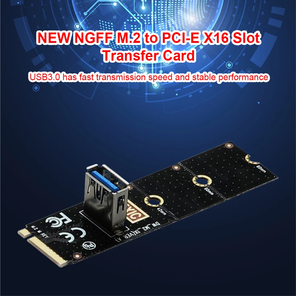 NGFF M.2 a usb 3.0 convertitore adattatore scheda grafica Extender NGFF M.2 a PCI-E X16 Slot Transfer Card Mining m2 Pcie Riser Card