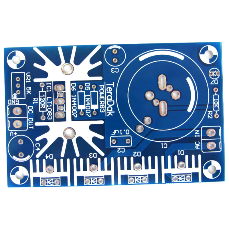 LT1083 7.5A AC-DC Adjustable Regulated Power Supply Bare PCB Board For Decoder Power Amplifier