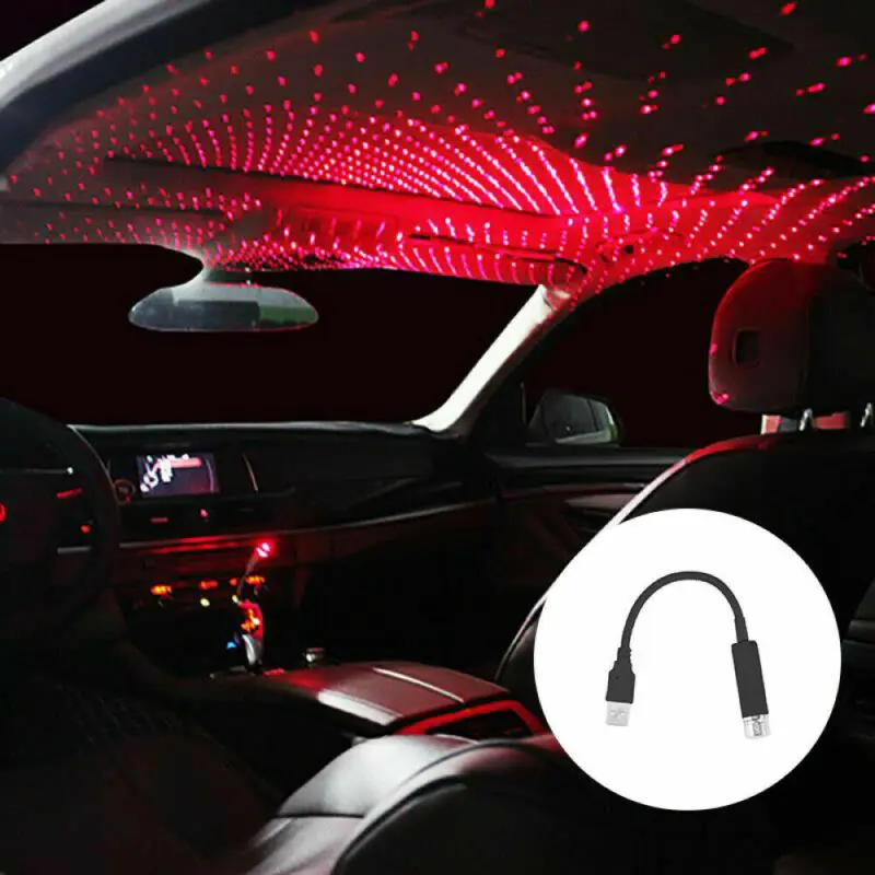 LED Car Roof Star Plug and Play Car Room Ceiling Romantic USB Night Light Starry Sky Lamp Adjustable Effects Party Glow Supplies