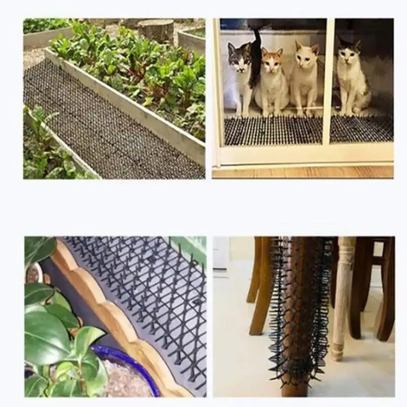 1Pcs Cat Mats Anti-cat Garden Gatos Dogs Repellent Mat Prickle Strips Keep Cats Away Safe Plastic Spike