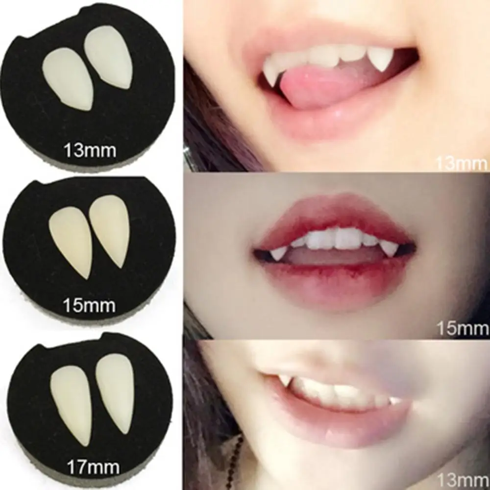 4 size Vampire Teeth Fangs Dentures Props Halloween Costume Props Party Favors Holiday DIY Decorations horror adult for kids