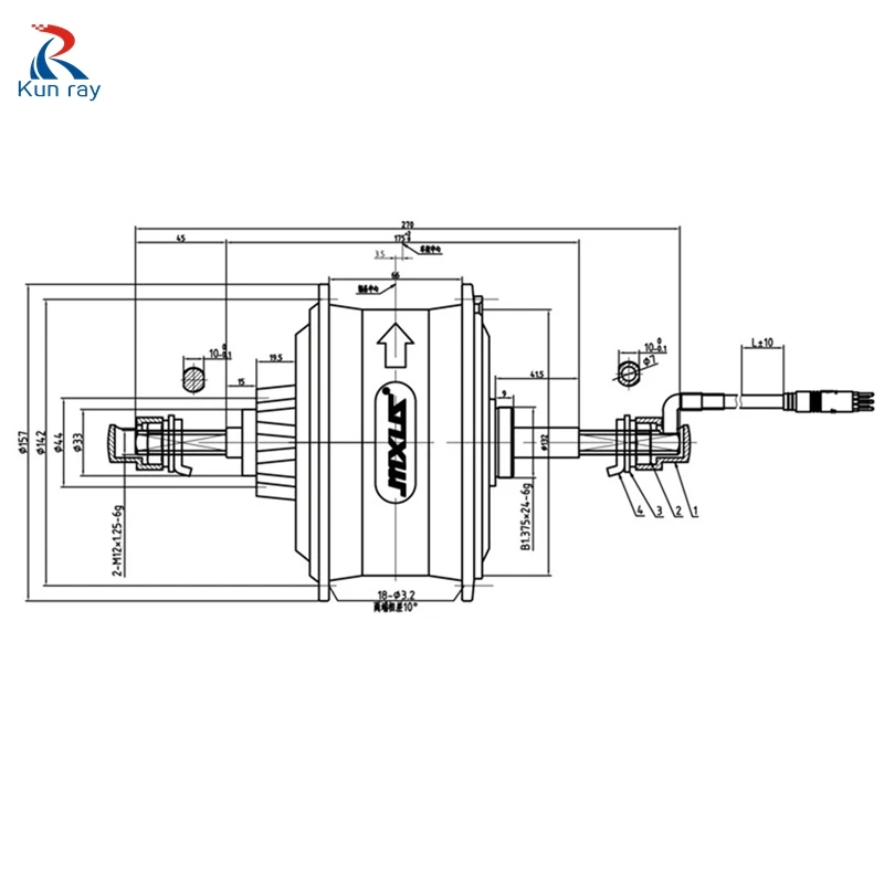 MXUS-Electric Fat Bike Hub Motor, Rear Wheel Drive, Brushless Gear Motor, E-Bike Conversion Kit, XF15FAT, 48V, 350W, 750W