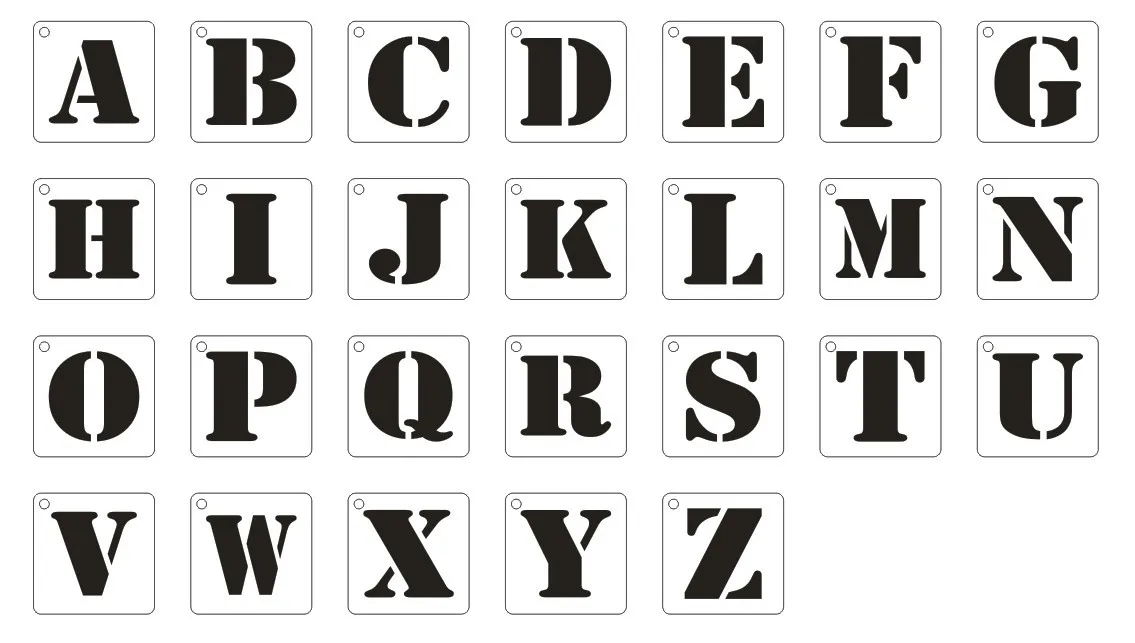 thumbnail image 2 of Alphabet Capital Letter Stencils For Glass Etching – 1 Inch High – Pick Your Letter – 10 Pack 2 of 6