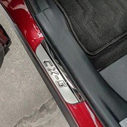 Dla Mazda CX5 pedał próg drzwi akcesoria Auto prog Protector płyta chroniąca przed zarysowaniem naklejki samochodowe stylizacja 2023 2019 2020 2017 2018