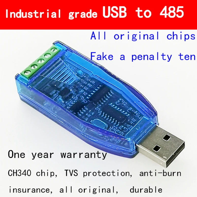 Industrial USB To RS485 Converter Upgrade Protection RS485 Converter Compatibility V2.0 Standard RS-485 A Connector Board Module