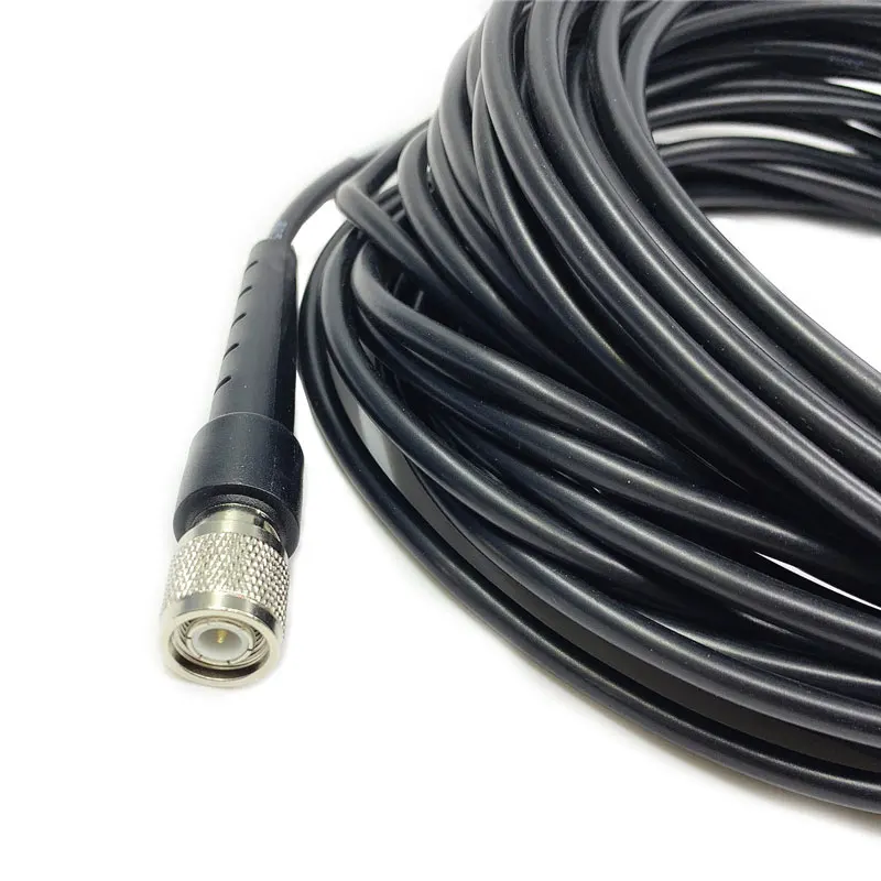 20M 90 Degree TNC to TNC Male Connector Cable for Trimble Antenna Port Black