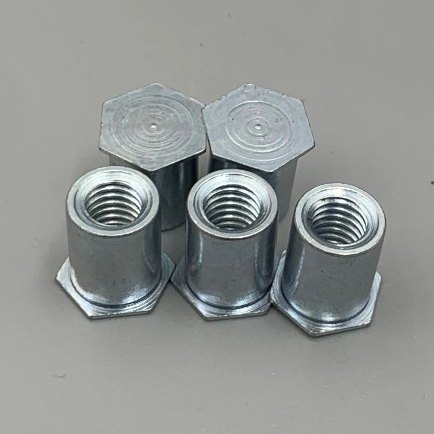 M2 m2.5 m3 m4 * 9mm 10mm 11mm 12mm 13mm 14mm comprimento bso, orifício cego de aço de carbono em zinco, porca de rebite auto-clining