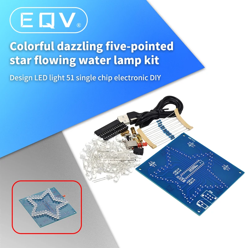 DIY Electronic Kit Five-Pointed Star Colorful Glare LED RGB Module Water Light 51 Single Chip Microcomputer For Arduino