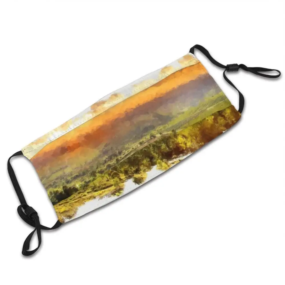 Chianti , Tuscany Mask Cloth Reusable Print Filter Washable Tuscany Hills Of Tuscany Chianti Chianti Region Chianti Hills