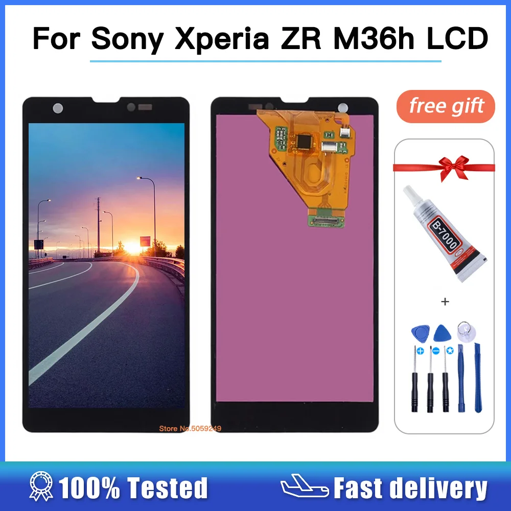 

High quality 4.6" For SONY Xperia ZR M36h C5502 C5503 LCD Display Touch Screen Digitizer Assembly Replacement For SONY ZR LCD