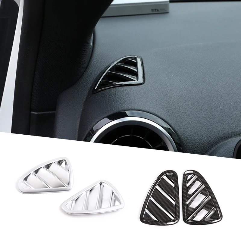 

For Mercedes Benz B Class W247 2019-2020 Carbon Fiber Style ABS Matt Dashboard Air Conditioning Vent Frame Trim Accessories 2pcs