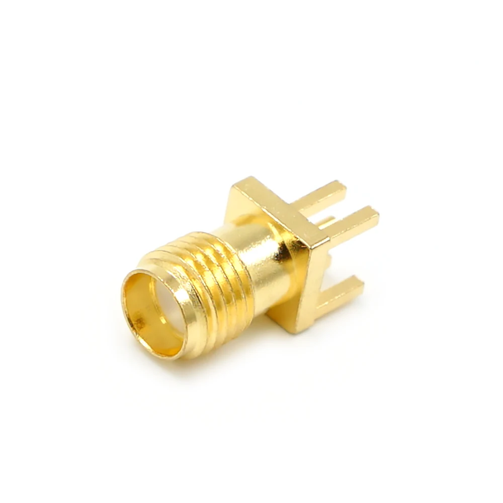 10PCS Sma-buchse RF Coax Stecker Buchse Solder PCB PCB Rand Montieren Mutter Clips 4 Pin Stand 1,6mm Abstand Adapter – Detail 2