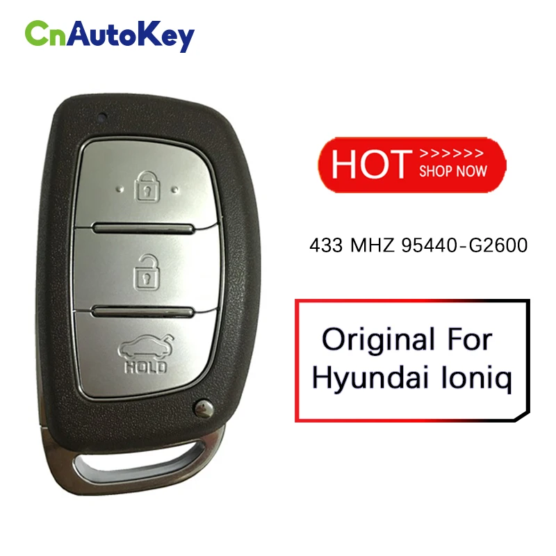 Cn020133 original e aftermarket para hyundai ioniq chave inteligente remoto 3 botões 433mhz número da peça 95440-g2600