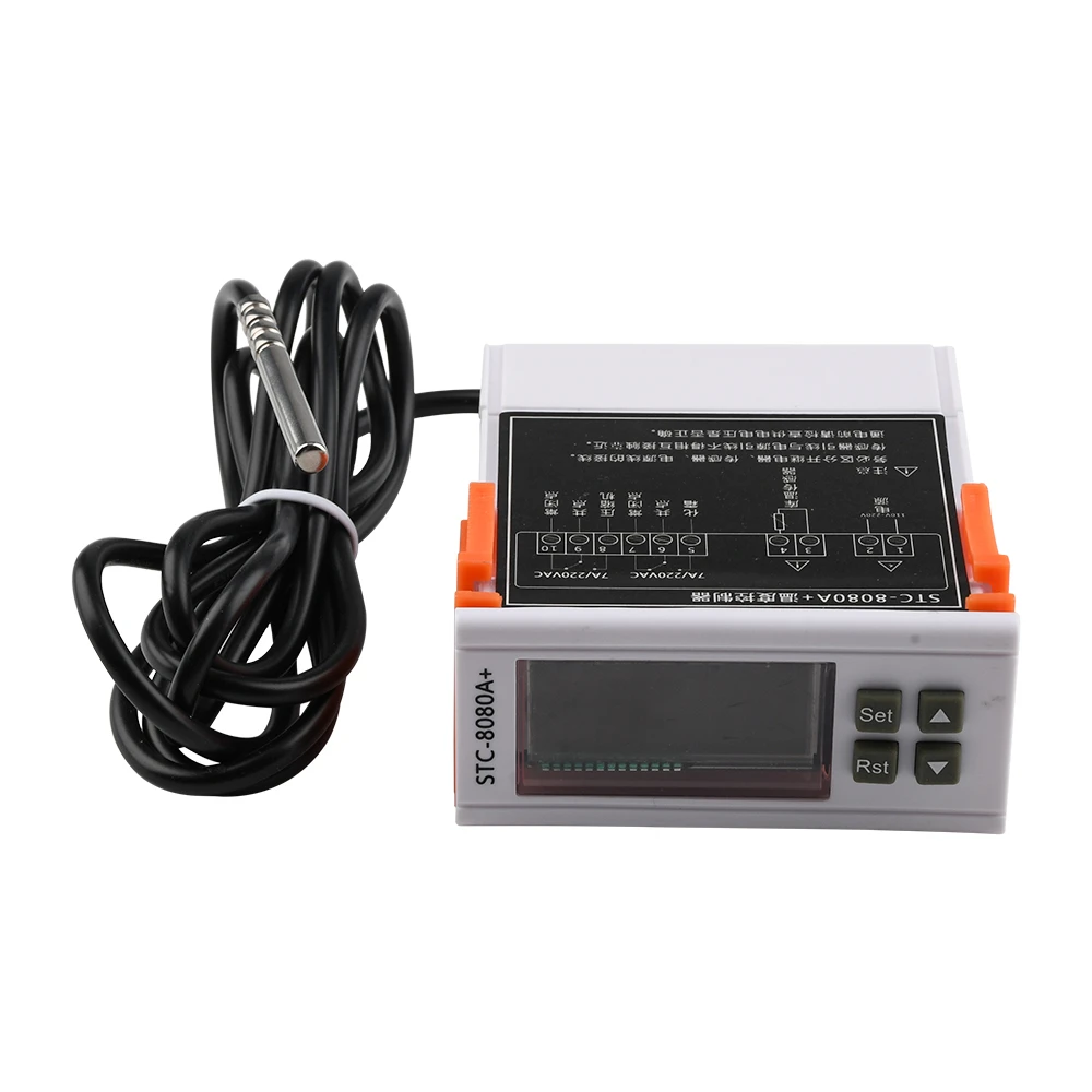 STC-8080A+ Digital Temperature Controller Refrigerator Thermostat Automatic Defrost Timer Alarm Function 12V 24V 220V