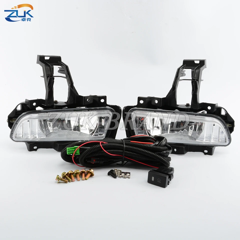 ZUK Car Front Bumper Fog Lamp Anti-Fog Light Set For Mazda Speed 3 MPS BK 2007-2013 Foglight Foglamp Kit With Wires Cable Switch