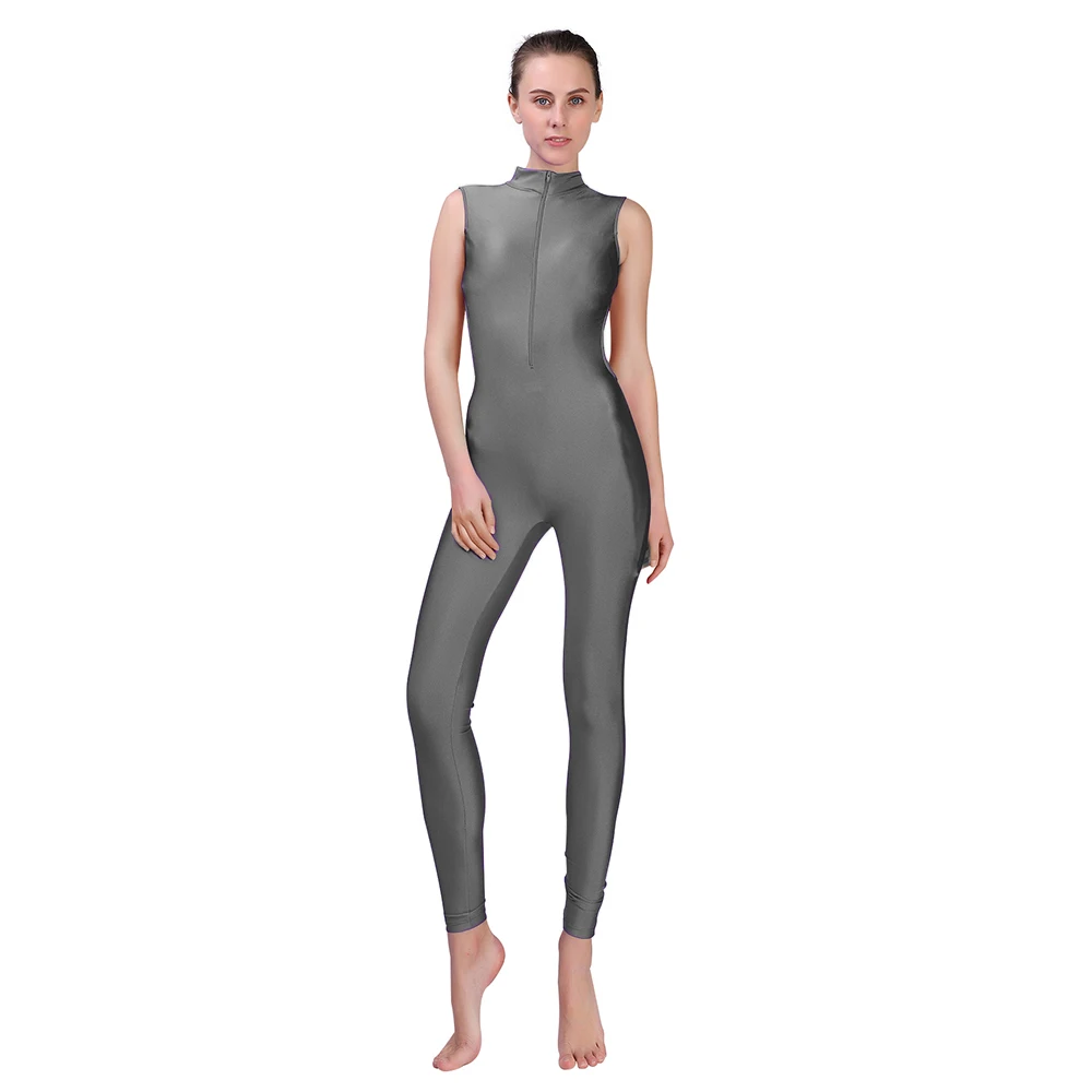 Speerise mulheres preto sem mangas unitards masculino elastano ballet ginástica unitard uma peça traje de dança para adultos macacões