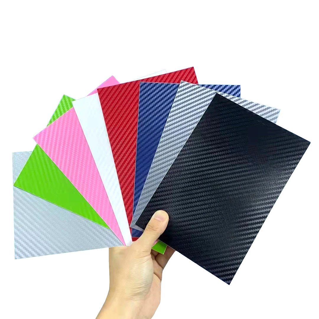 50pcs 3D Carbon Fiber Texture Back Film Protector Sticker For Blade / Laser Cutting Machine Universal Film Decorative Back Skin