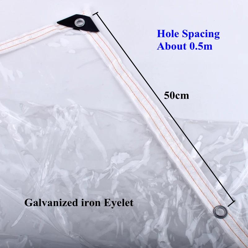 Thick 0.3mm Transparent PVC Rainproof Cloth Garden Greenhouse Plant Keep Warm Tarpaulin Tent Dog House Shelter Waterproof Awning