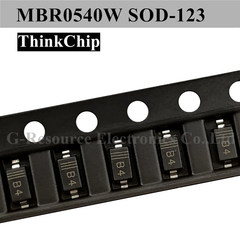 (100個) MBR0540W sod-123 1206 smdショットキー · ダイオードMBR0540 SOD123 (マーキングB4)