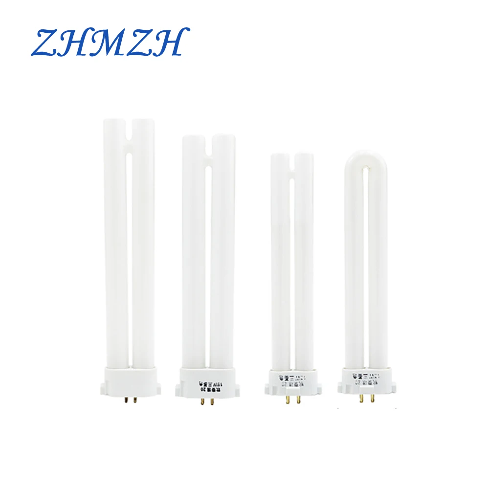 ZHMZH Square Four-pin Trichromatic Tube Fluorescent Lamps Four Needles Desk Lamp Tubes Eye-protection Lights 13W 18W 27W