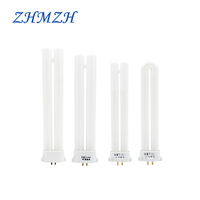 ZHMZH Square Four-pin Trichromatic Tube Fluorescent Lamps Four Needles Desk Lamp Tubes Eye-protection Lights 13W 18W 27W