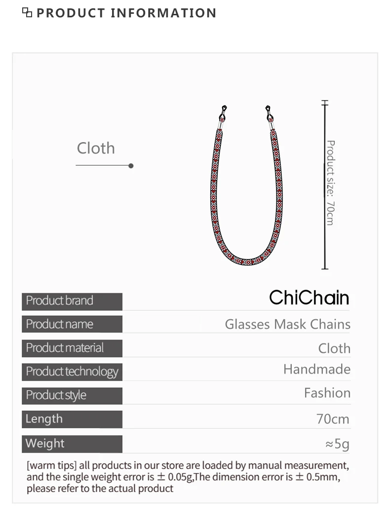 Brillenschnurketten, modische Brillengurte, Brillenband, Haltschnur, mehrfarbiges Sonnenbrillenband für Damen und Herren – Detail 2