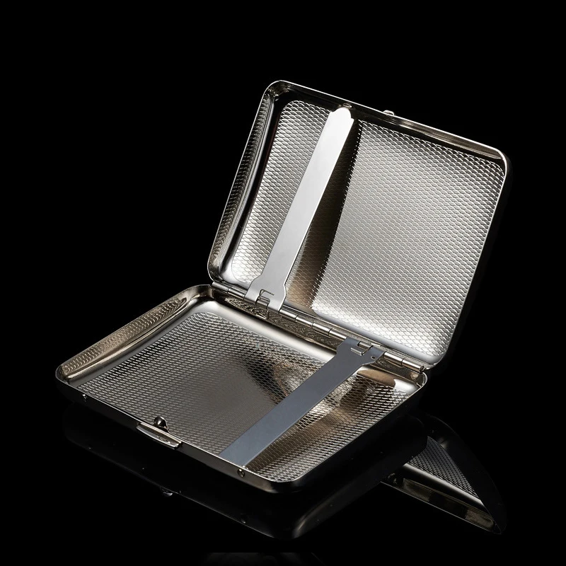 Portable Stainless Steel Cigarette Case Box for 16 Cigarettes Case Metal Holder Retro Smoke Tool Pocket Smoking Accessories