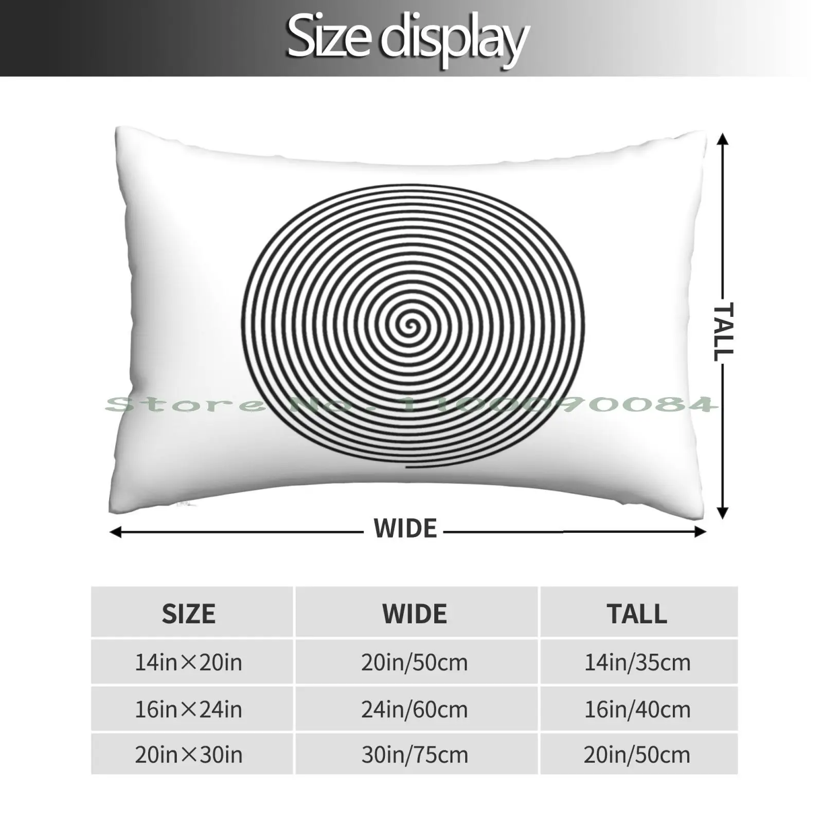 Op Art. Spiral , Round , Circular , Vortex , Hypnosis. Pillow Case 20x30 50*75 Sofa Bedroom Sem Dean And Castiel Supernatural