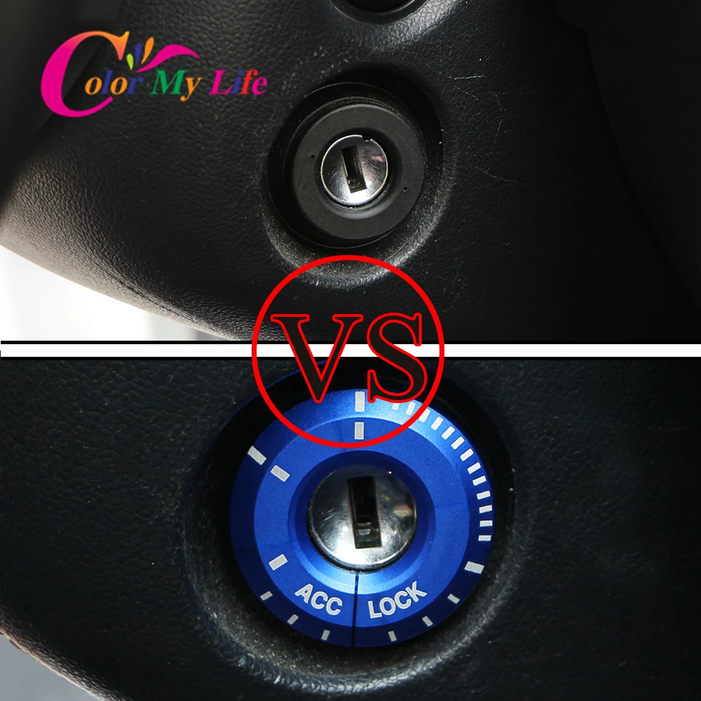 Car Ignition Circle Key Ring Stickers Switch Cover for Volkswagen VW Golf 7 MK7 7.5 MK7.5 2013 - 2019 Accessories