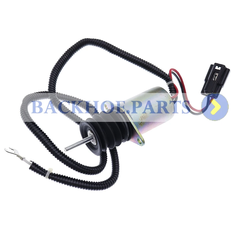 12V Fuel Shut Off Solenoid AM124377 for John Deere Skid Steer Loader 375 655 755 855 856 955 3375 4475