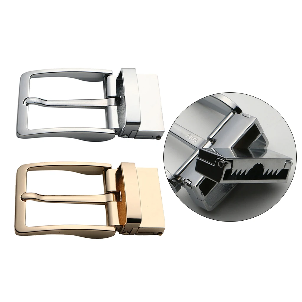 Simple Rectangular Belt Buckle Polished Reversible Ratchet Belt Buckle 40mm