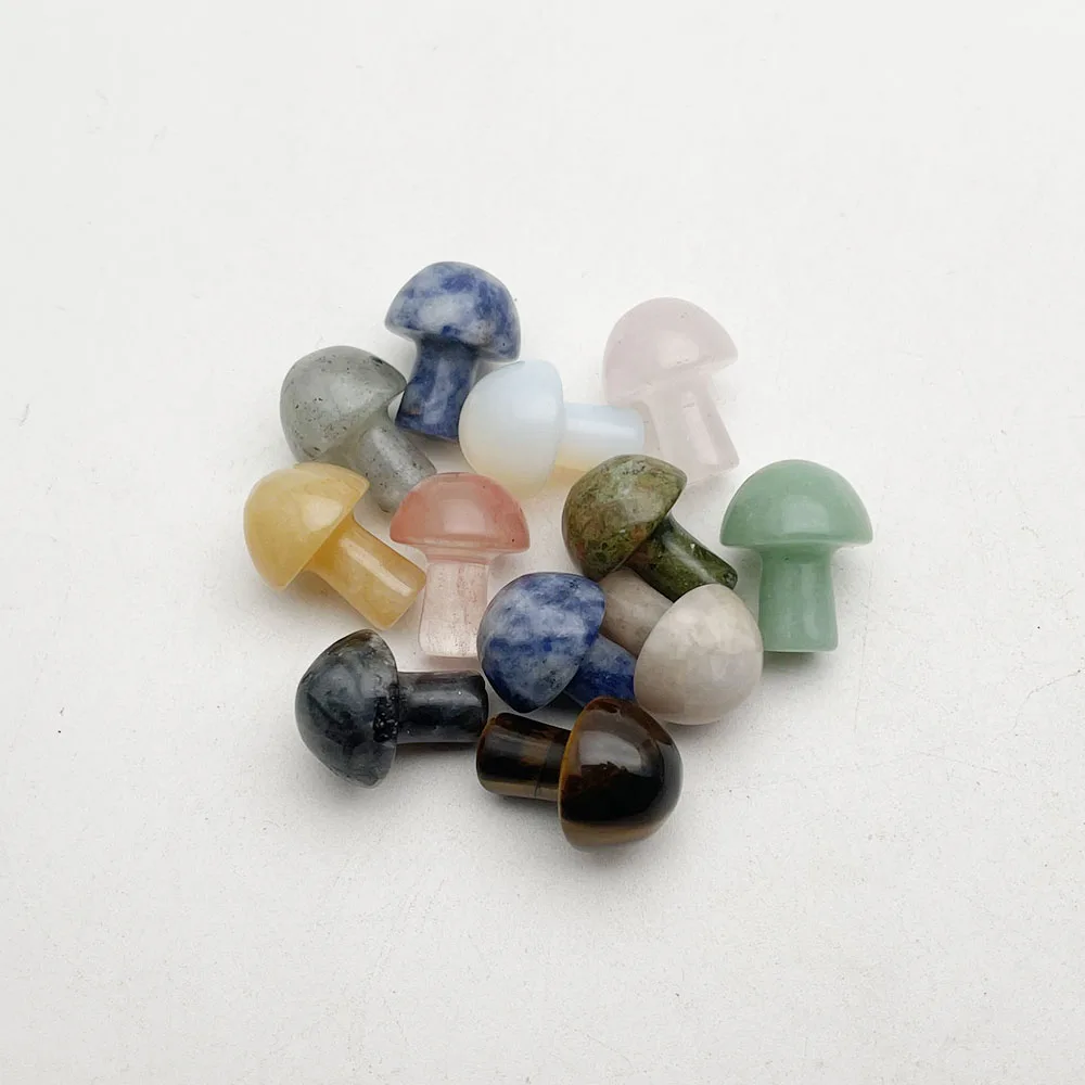 Fashion natural stone mushroom Aventurine Roses Quartz charm necklace pendant for jewelry making 12pc accessories Free shipping