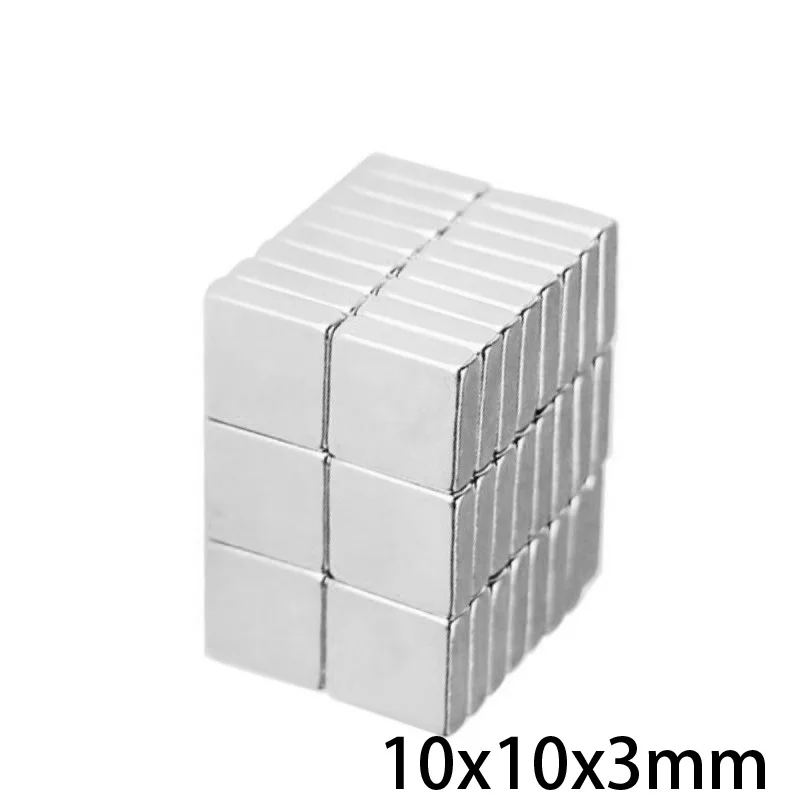 10 ~ 200pcs 10x10x3 millimetri Quadrate Potenti Magneti 10x10mm Al Neodimio Magnetico N35 10x10x3 millimetri Blocco di Forte Magnete 10*10*3mm