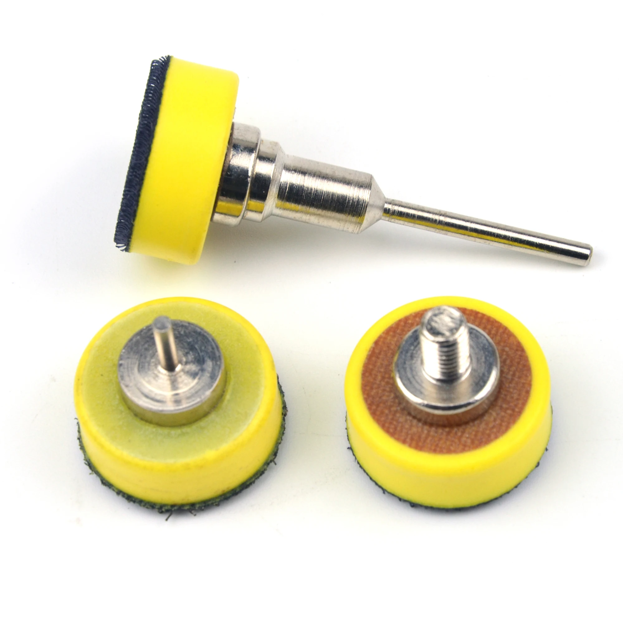 1 zoll 25mm Zurück-up Schleifen Pad 2,35mm Schaft oder M6 Gewinde 3mm Schaft für 1 "haken und Schleife Schleifen Discs für Dremel Zubehör