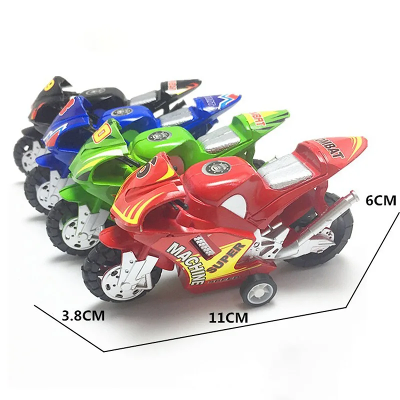 1Pcs Fashion Classic Children Pull Back Inertial Motorcycle Toys Funny Plastic Motor Bike Miniature Model Puzzle Toy Vehicles