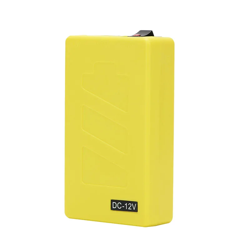 CCTVカメラ用ブラックケース付きリチウムバッテリーパック,スーパー充電式セル,ポリマー,DC 12300, 12V, 3000mAh, 10個セット