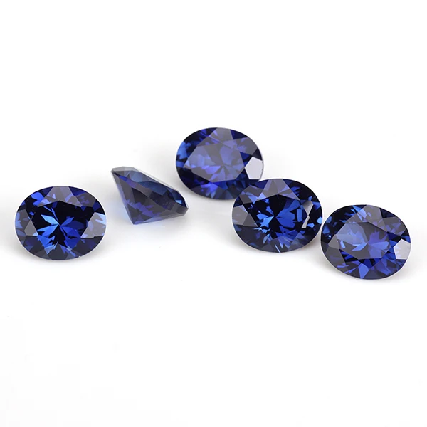 34 #   Corindone blu 5*7mm per corindone sciolto per la marcatura di gioielli 5 pezzi/borsa per la realizzazione fai-da-te